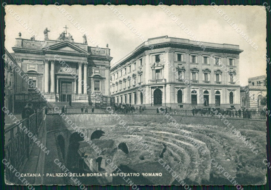 Catania Città Palazzo della Borsa Anfiteatro Romano ABRASA FG cartolina ZK3971 – fronte