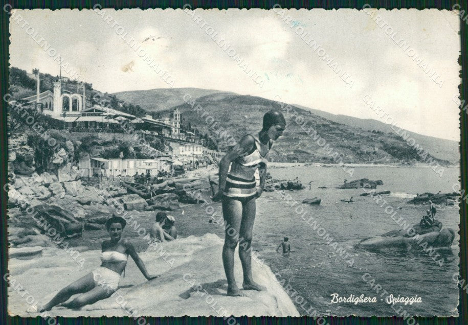 Imperia Bordighera PIEGA FG cartolina ZK3977 – fronte