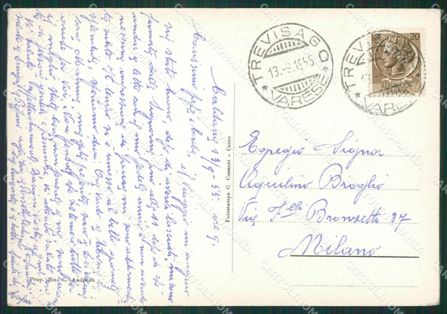 Varese Trevisago Caldana FG cartolina ZK3985 – retro