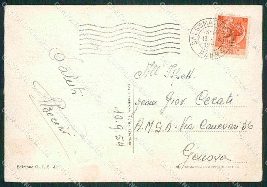 Parma Salsomaggiore Poste e Telegrafi FG cartolina ZK3996 – retro