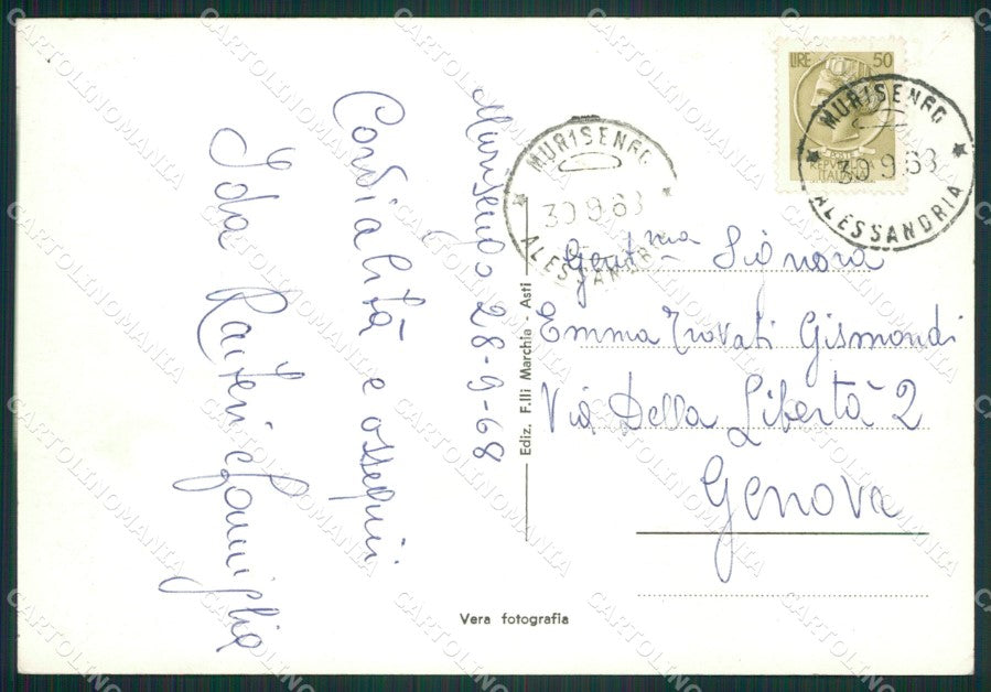 Alessandria Murisengo Foto FG cartolina ZK4013 – retro