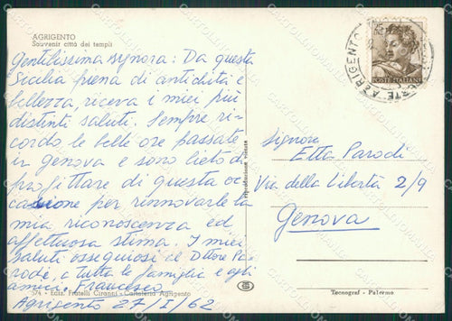 Agrigento Città Foto FG cartolina ZK4016 – retro