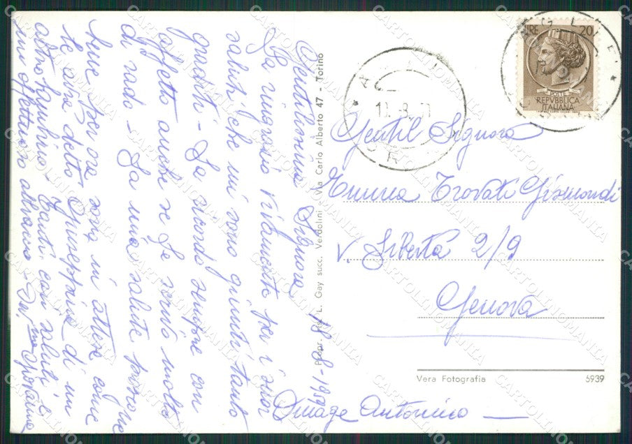 Torino Agliè Foto FG cartolina ZK4023 – retro