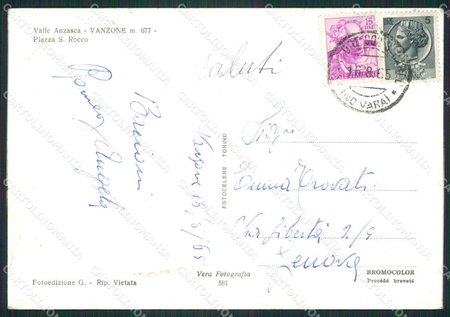 Verbania Vanzone Auto Foto FG cartolina ZK4024 – retro