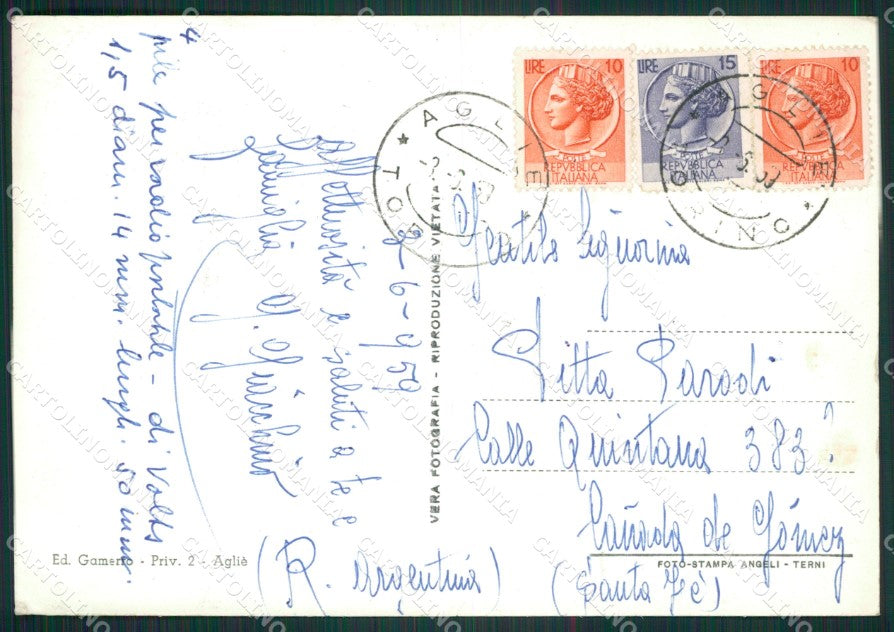 Torino Agliè Gozzano Foto FG cartolina ZK4025 – retro