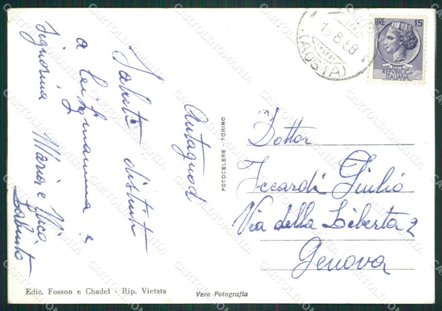 Aosta Ayas Antagnod PIEGHINA Foto FG cartolina ZK4032 – retro
