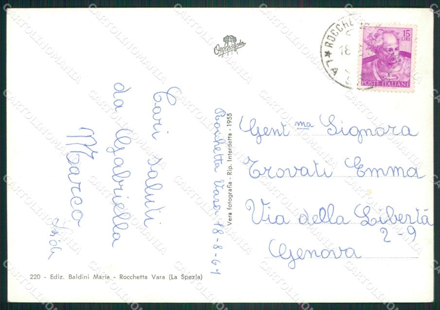 La Spezia Rocchetta Vara Foto FG cartolina ZK4035 – retro