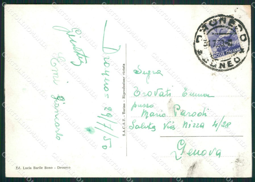 Cuneo Dronero Foto FG cartolina ZK4037 – retro