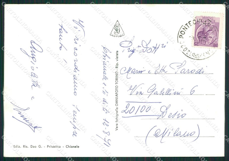 Cuneo Pontechianale Chianale Foto FG cartolina ZK4040 – retro