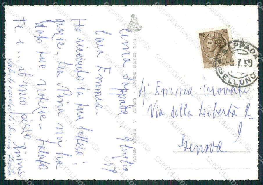 Belluno Sappada Foto FG cartolina ZK4042 – retro