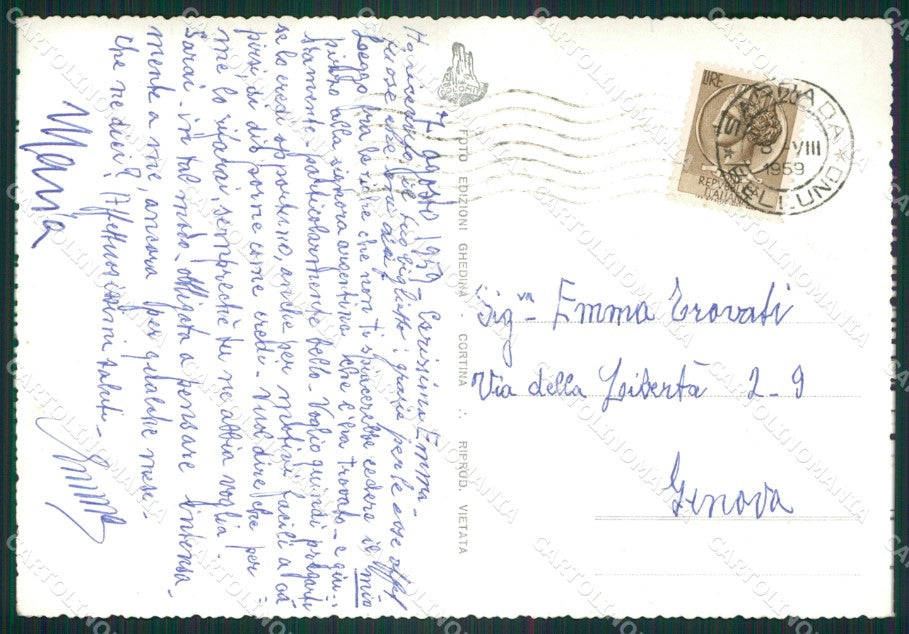 Belluno Sappada STRAPPINO PIEGA Foto FG cartolina ZK4046 – retro
