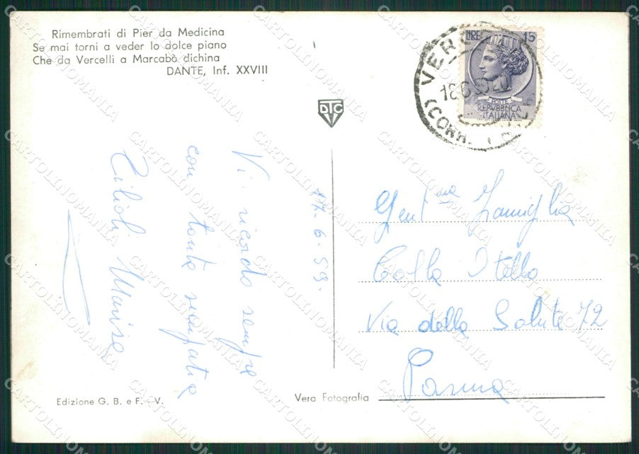 Vercelli Città Vigile Foto FG cartolina ZK4059 – retro