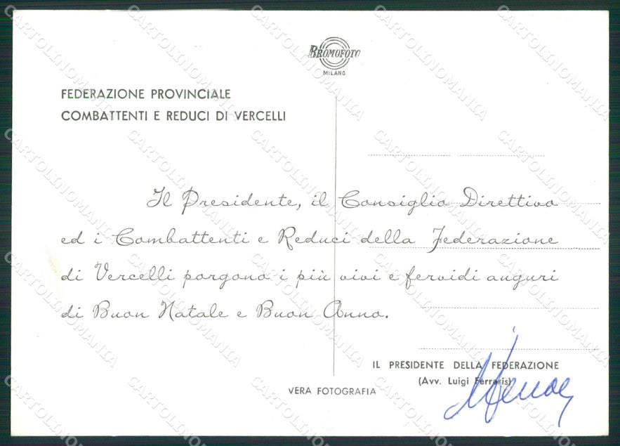 Vercelli Città Militari Foto FG cartolina ZK4060 – retro