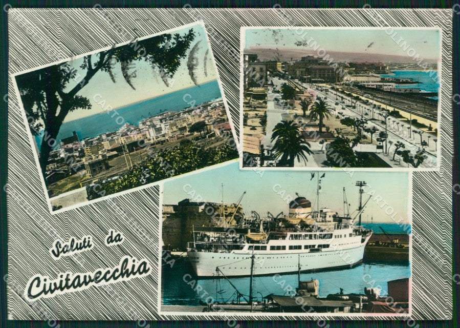 Roma Civitavecchia Saluti da Nave Foto FG cartolina ZK4063 – fronte