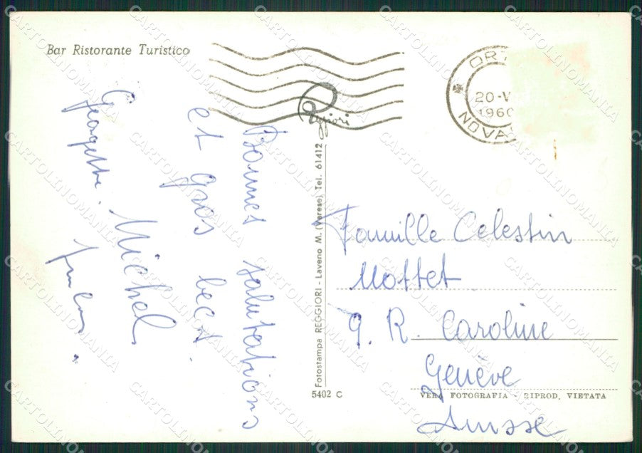 Novara Pettenasco Punta Crebbia Foto FG cartolina ZK4072 – retro