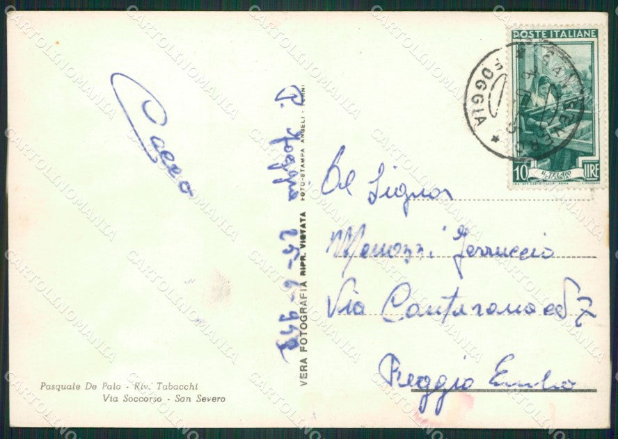 Foggia San Severo Foto FG cartolina ZK4124 – retro