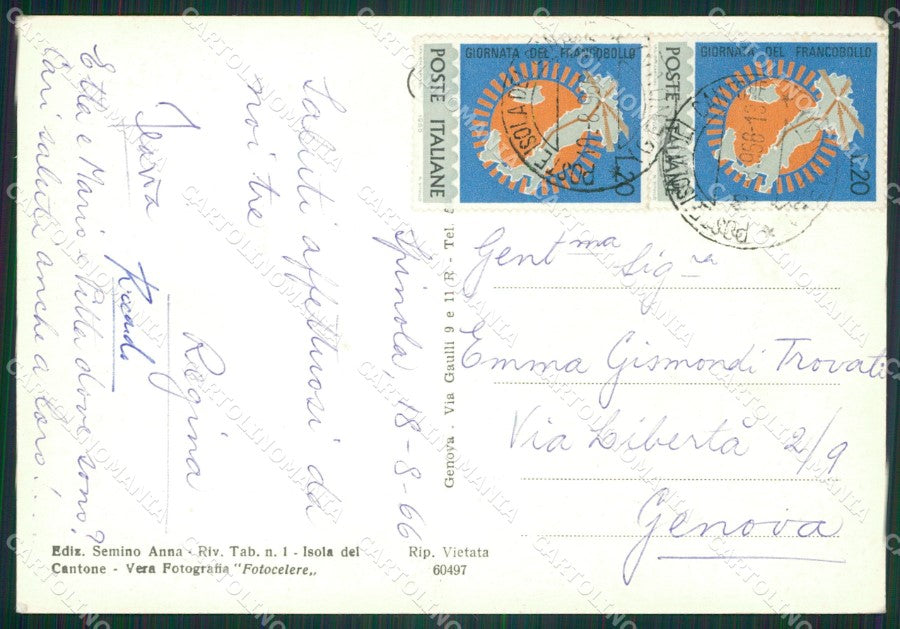 Genova Isola del Cantone Foto FG cartolina ZK4136 – retro