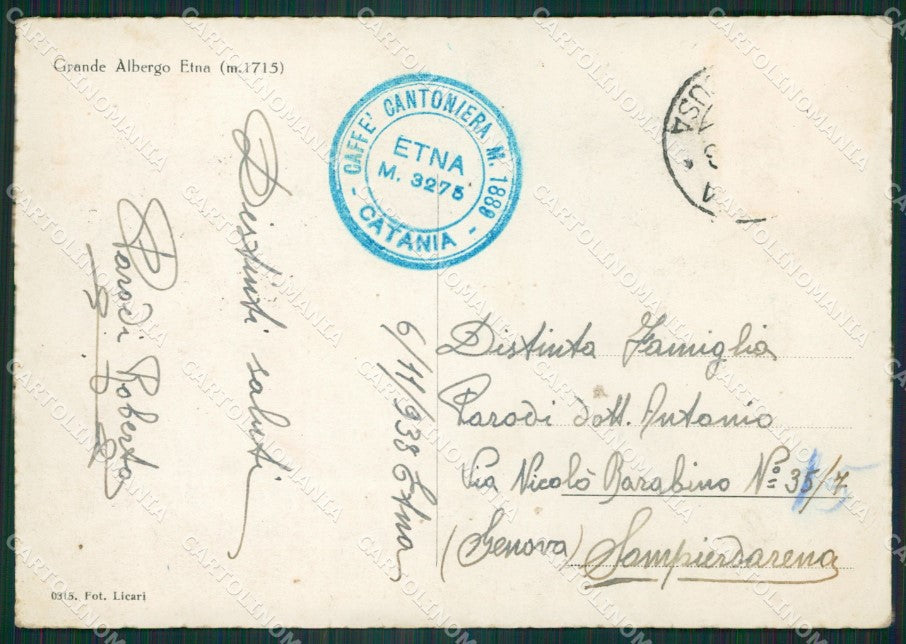 Catania Zafferana Etnea Etna Auto Foto FG cartolina ZK4153 – retro