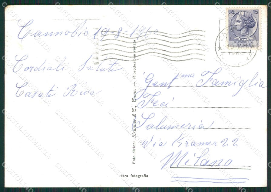 Verbania Cannobio Battello Foto FG cartolina ZK4196 – retro