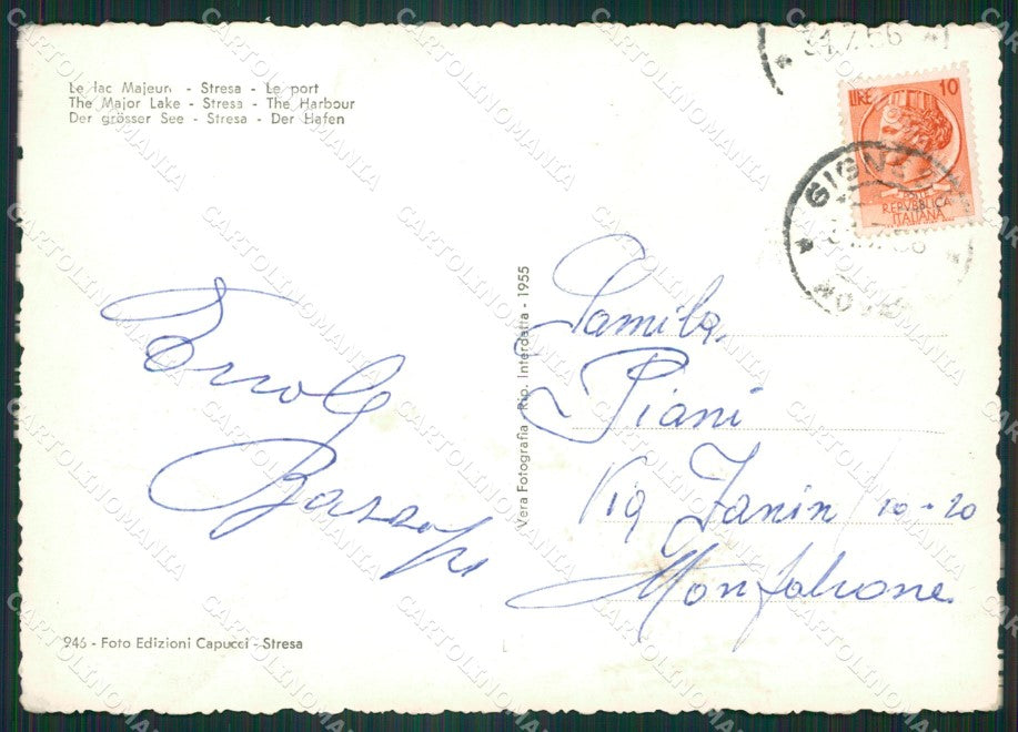 Verbania Stresa Barche Foto FG cartolina ZK4203 – retro