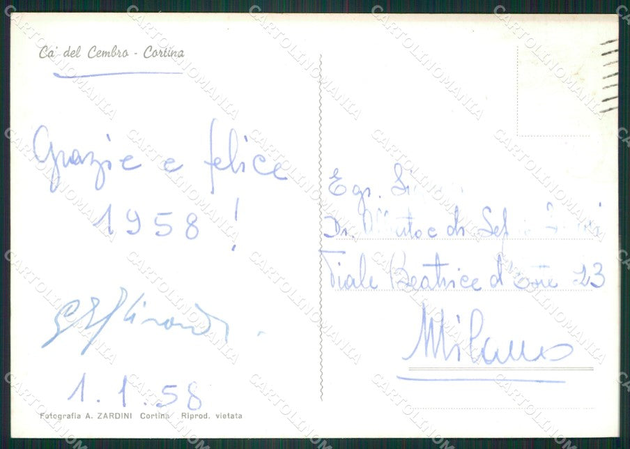 Bolzano Cortina Nevicata Foto FG cartolina ZK4244 – retro