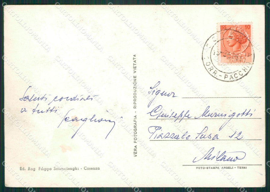Cosenza Città PIEGHE Foto FG cartolina ZK4257 – retro