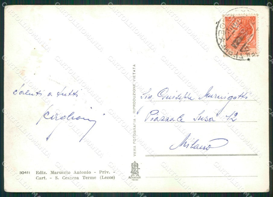 Lecce Santa Cesarea Terme PIEGHINA Foto FG cartolina ZK4259 – retro