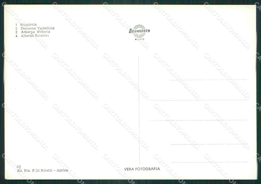 Sondrio Aprica Foto FG cartolina ZK4263 – retro