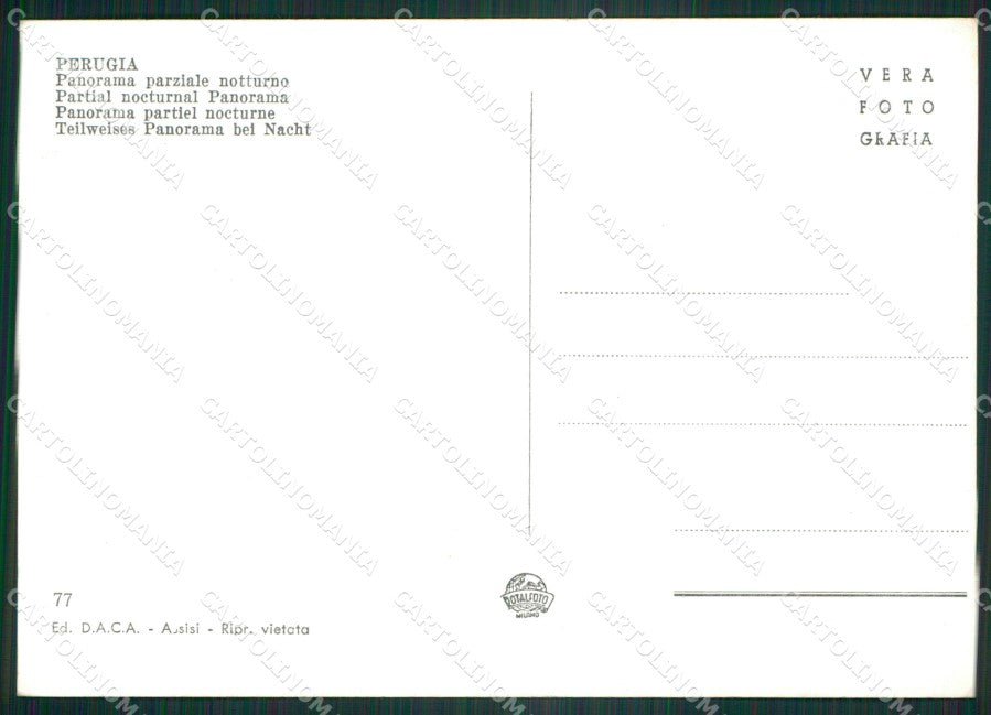 Perugia Città Foto FG cartolina ZK4266 – retro