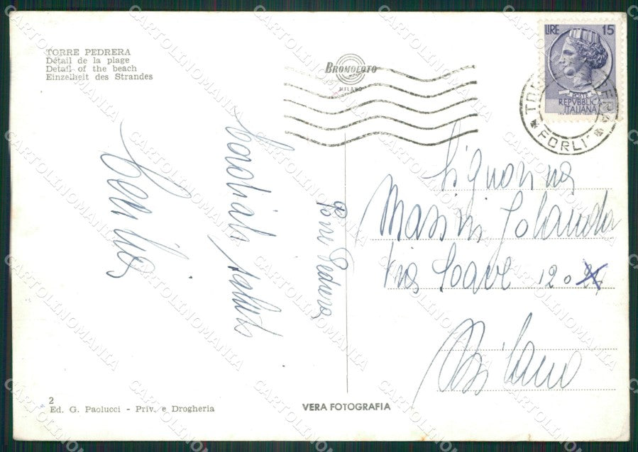 Rimini Torre Predera Foto FG cartolina ZK4290 – retro