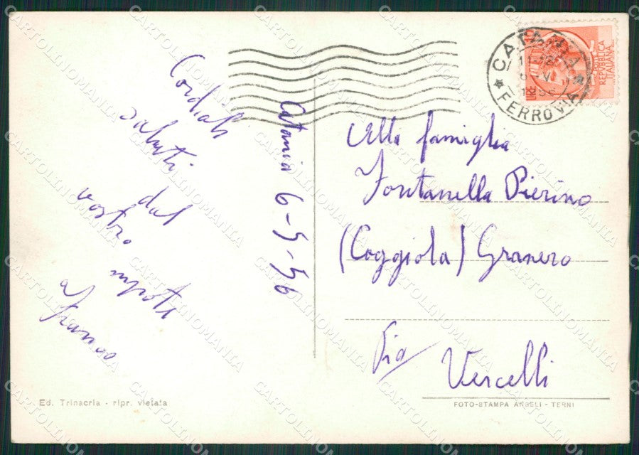 Catania Città Ognina Foto FG cartolina ZK4300 – retro