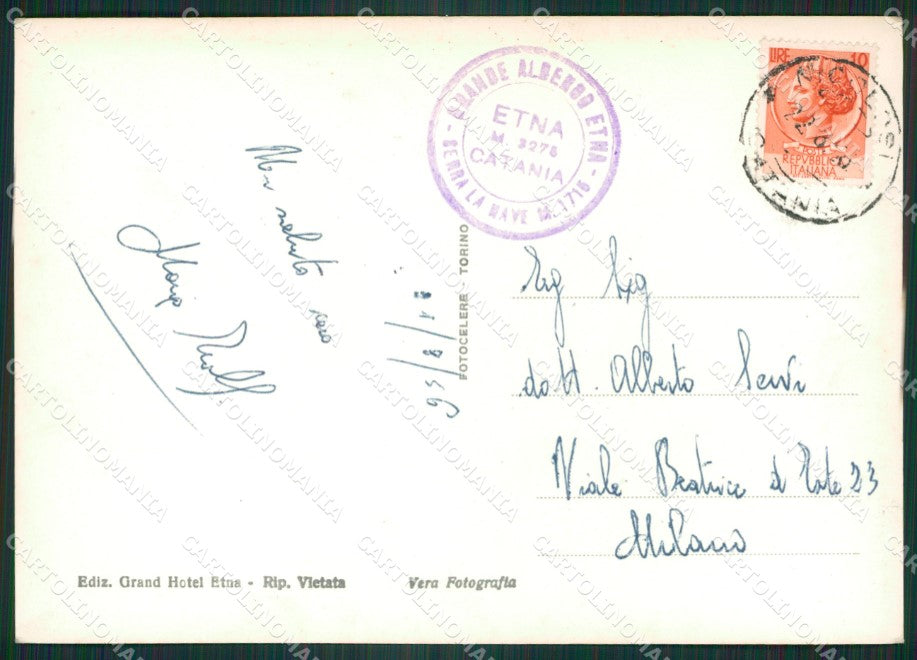 Catania Città Autostrada sull'Etna Foto FG cartolina ZK4307 – retro