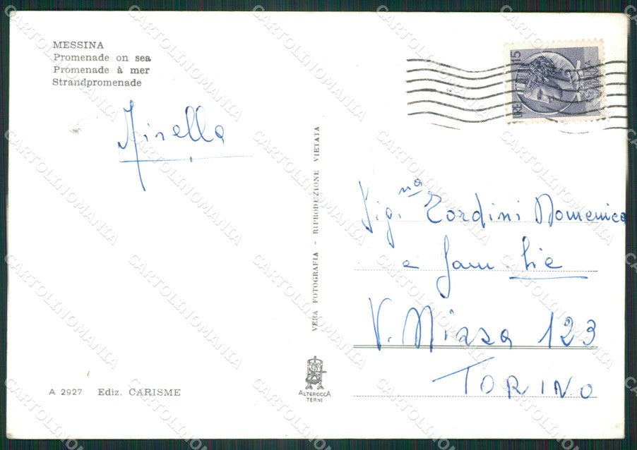 Messina Città Foto FG cartolina ZK4311 – retro