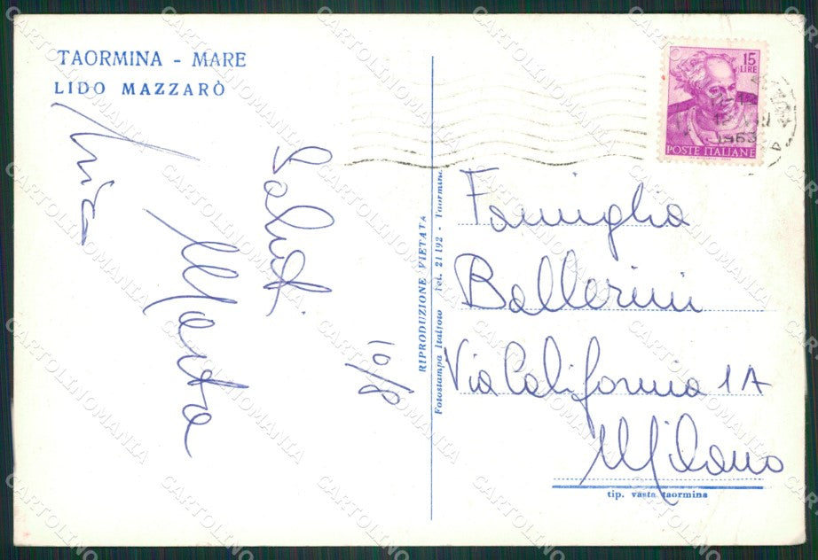 Messina Taormina PIEGHINE Foto FG cartolina ZK4313 – retro