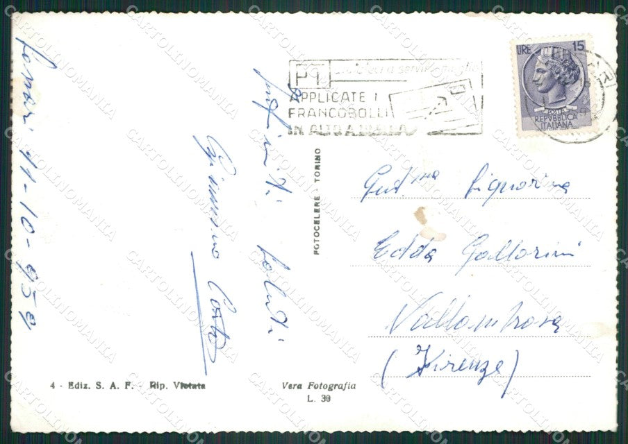 Sassari Città Auto PIEGHINA Foto FG cartolina ZK4315 – retro