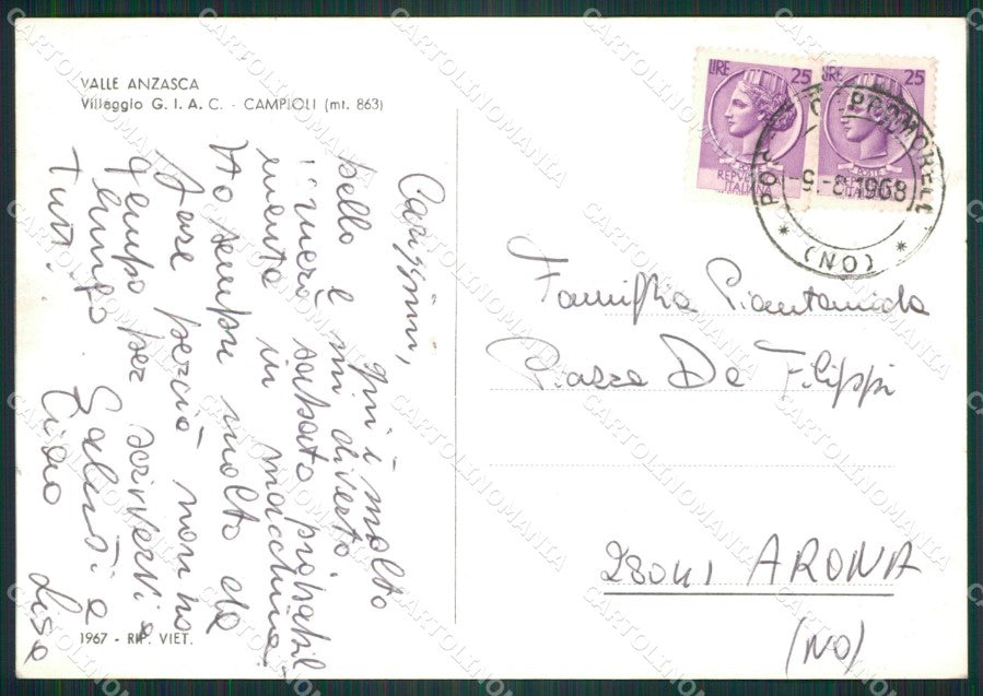 Verbania Ceppo Morelli Campioli Foto FG cartolina ZK4322 – retro