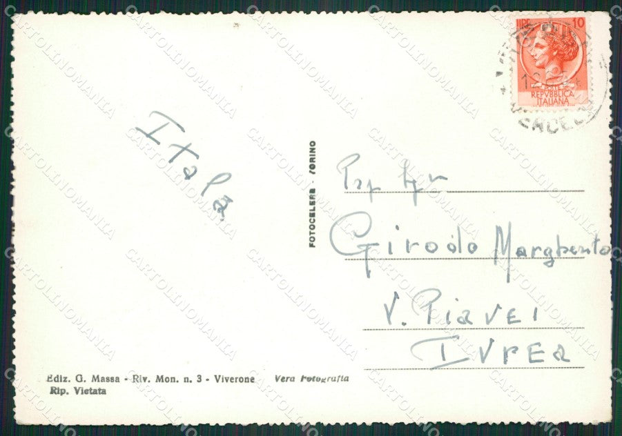Biella Viverone Barca Foto FG cartolina ZK4331 – retro