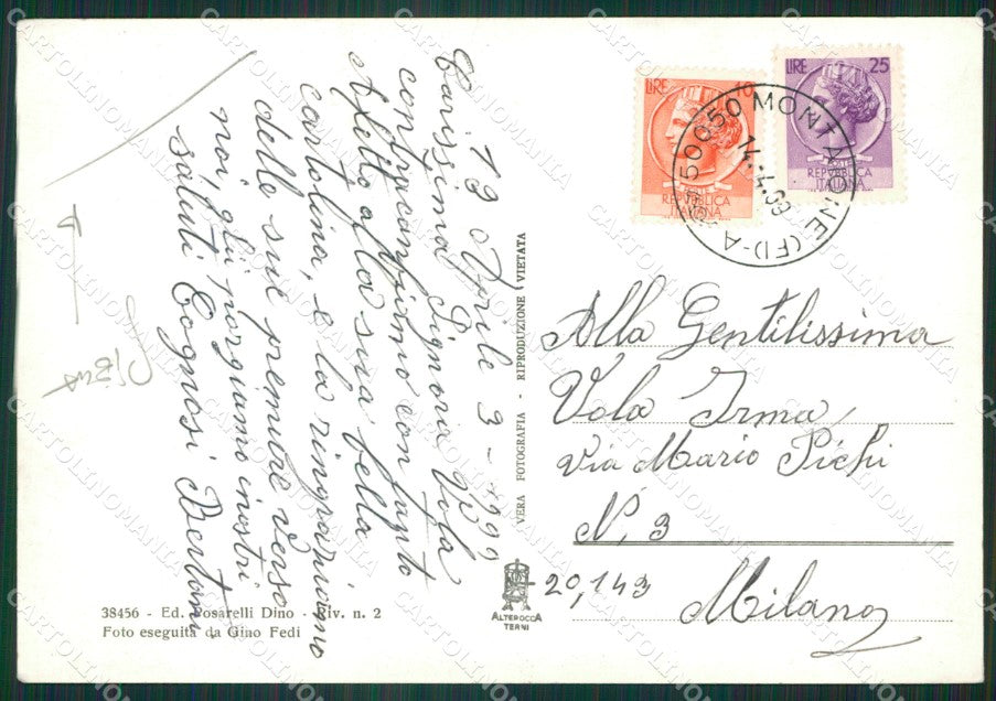 Firenze Montaione PIEGA Foto FG cartolina ZK4345 – retro