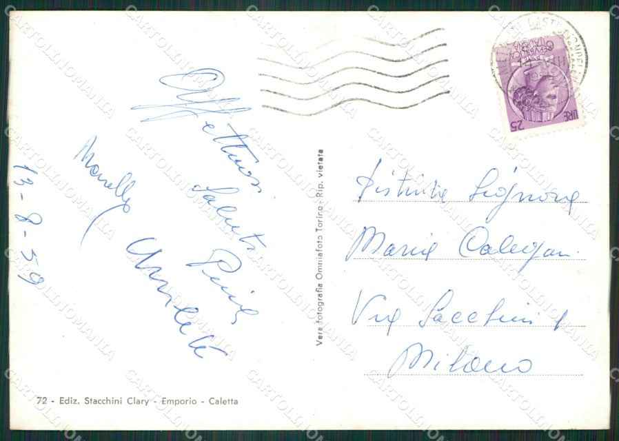 Livorno Rosignano Marittimo Castiglioncello Foto FG cartolina ZK4347 – retro