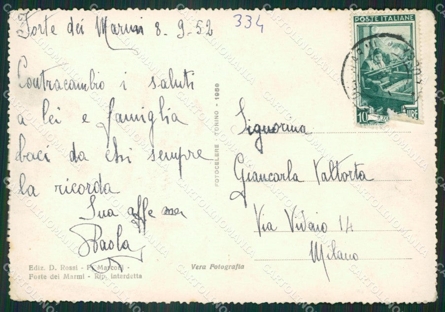 Lucca Forte dei Marmi Barche Foto FG cartolina ZK4348 – retro