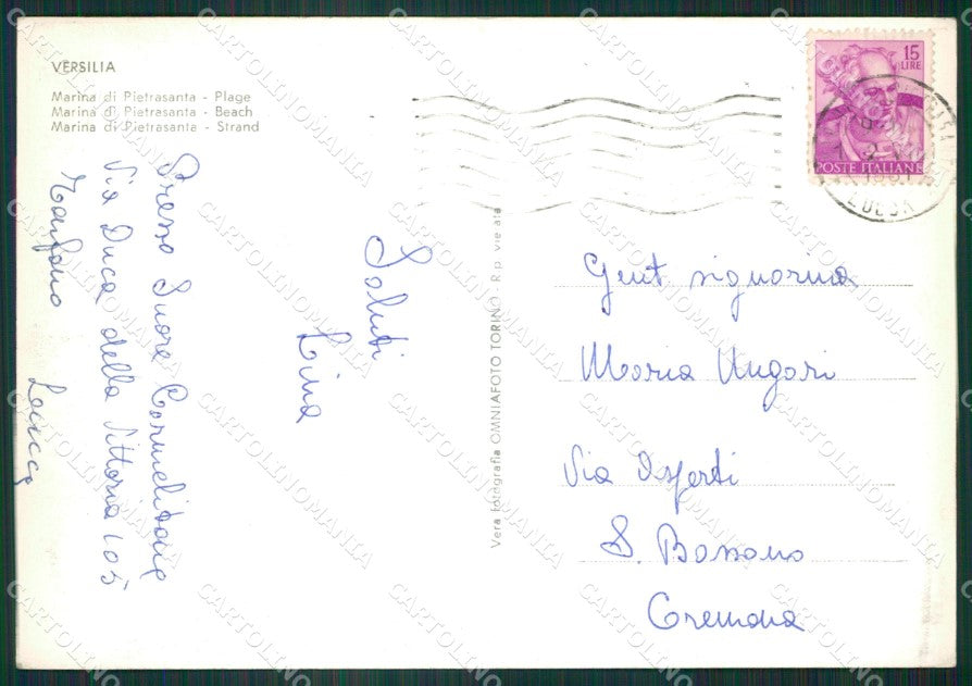 Lucca Pietrasanta Marina di Foto FG cartolina ZK4350 – retro