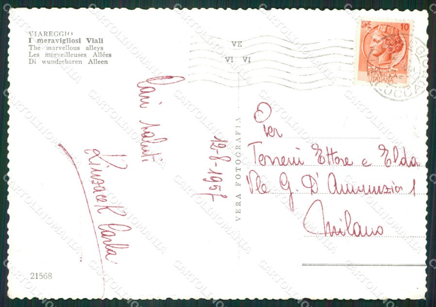 Lucca Viareggio Auto Foto FG cartolina ZK4357 – retro