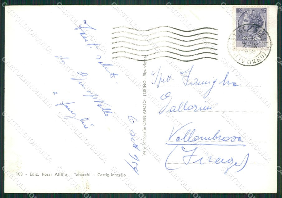 Livorno Rosignano Marittimo Castiglioncello Foto FG cartolina ZK4369 – retro