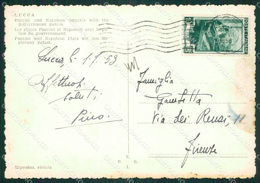 Lucca Città Foto FG cartolina ZK4375 – retro