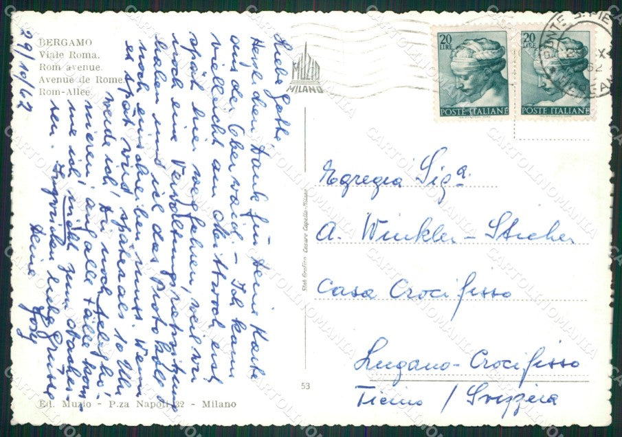 Bergamo Città Foto FG cartolina ZK4401 – retro