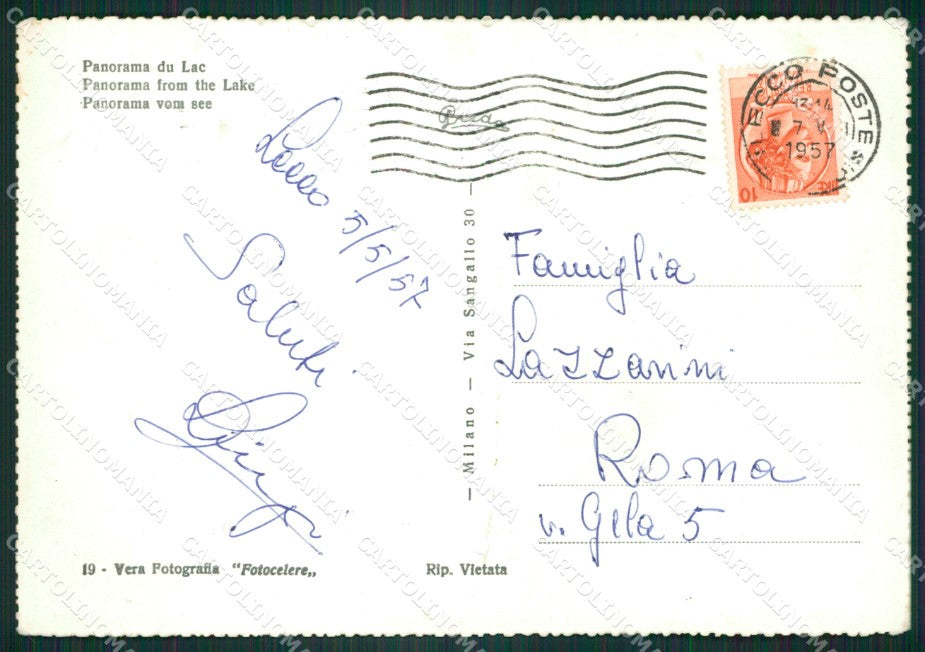 Lecco Città Barche PIEGHINA Foto FG cartolina ZK4407 – retro