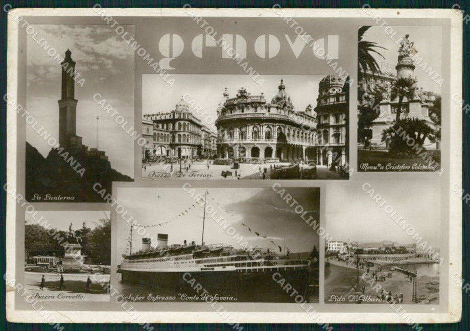 Genova Città PIEGA Foto FG cartolina ZK4415 – fronte