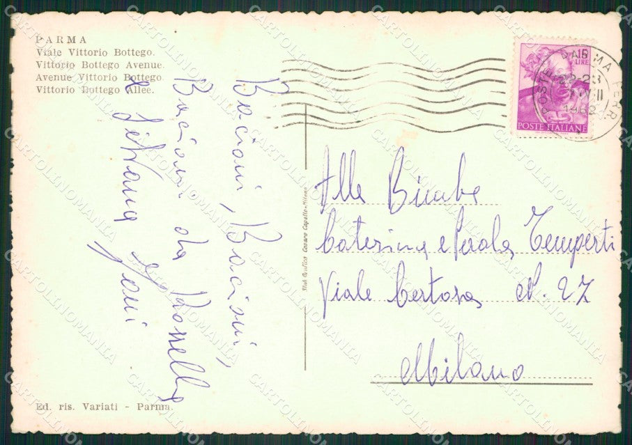 Parma Città PIEGHINA Foto FG cartolina ZK4425 – retro