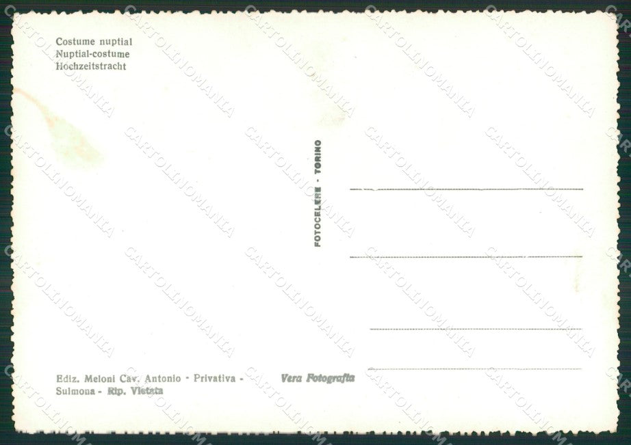 L'Aquila Scanno Costumi Foto FG cartolina ZK4430 – retro