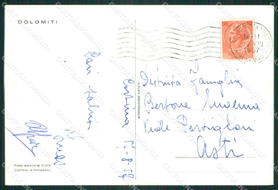Belluno Cortina D'Ampezzo Tennis Foto FG cartolina ZK4433 – retro